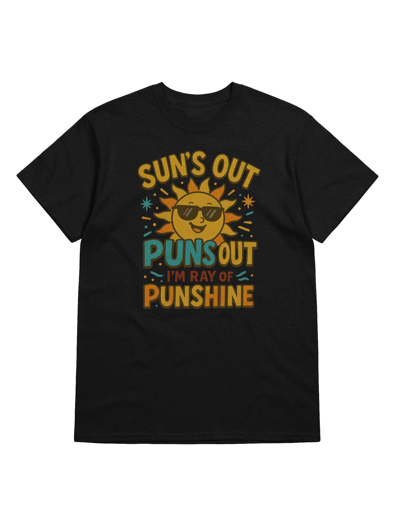 Funny Summer Pun Shirt – Sun’s Out Puns Out Retro Graphic Tee product image (7)