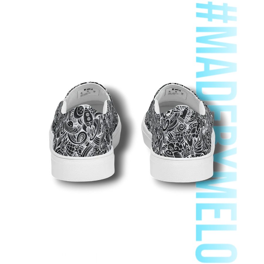 Dark Space Scribble - Men's Slip-ons | #MadeByMELO product image (7)
