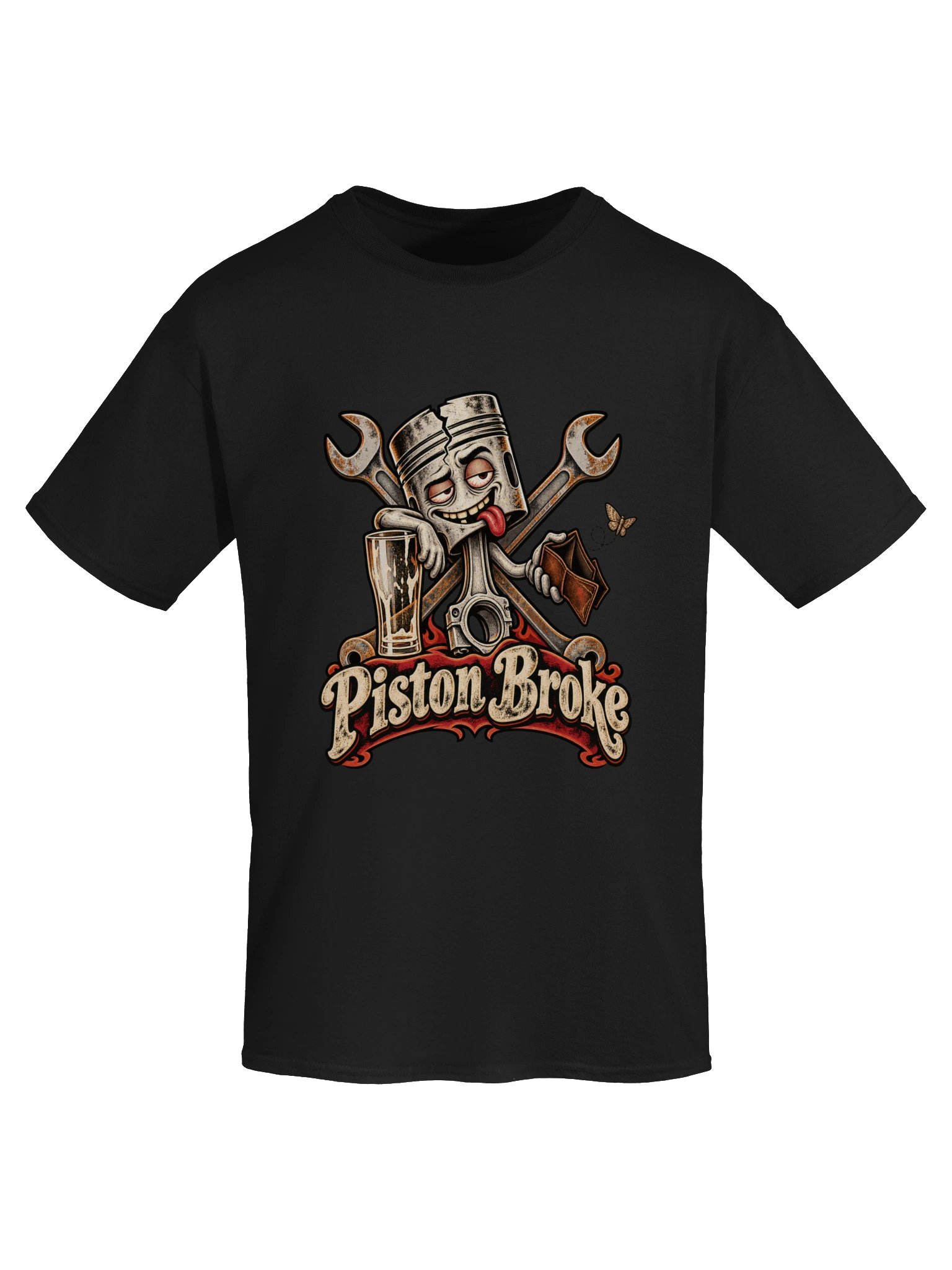 Piston Broke Funny Mechanic & Biker T-Shirt product image (5)