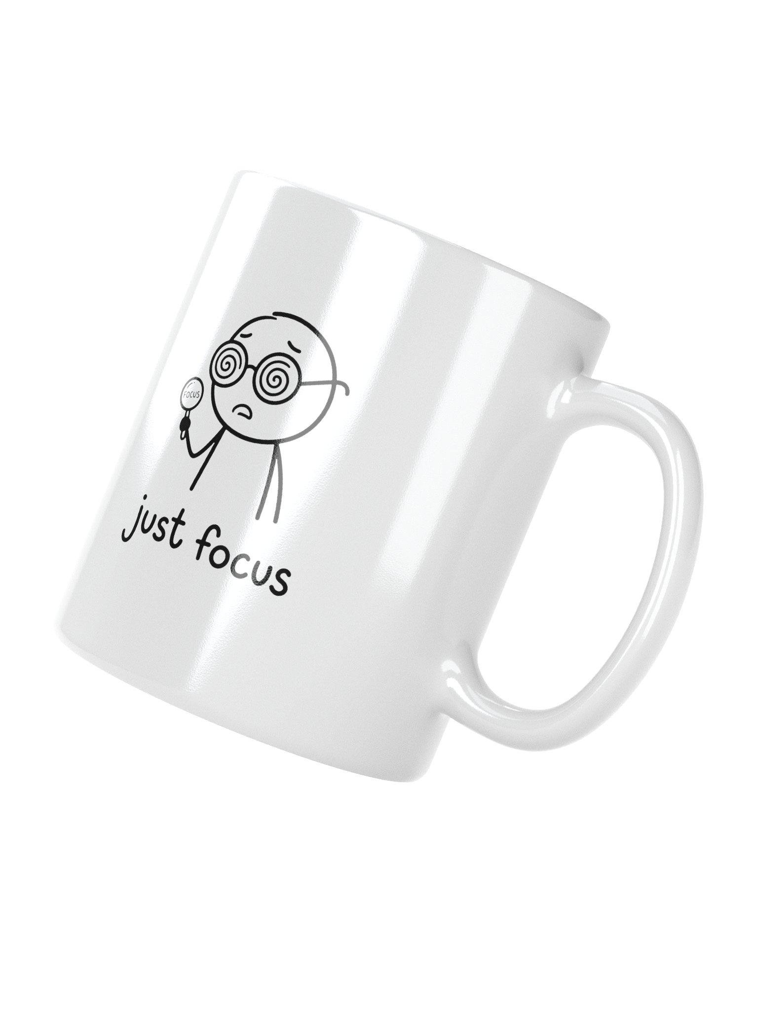 Just Focus Mug, Anti Distraction Coffee Cup, Deep Work Mindset Mug, Productivity Gift, Minimalist Office Mug, ADHD Friendly Work Accessories, Overthinker Gift product image (6)