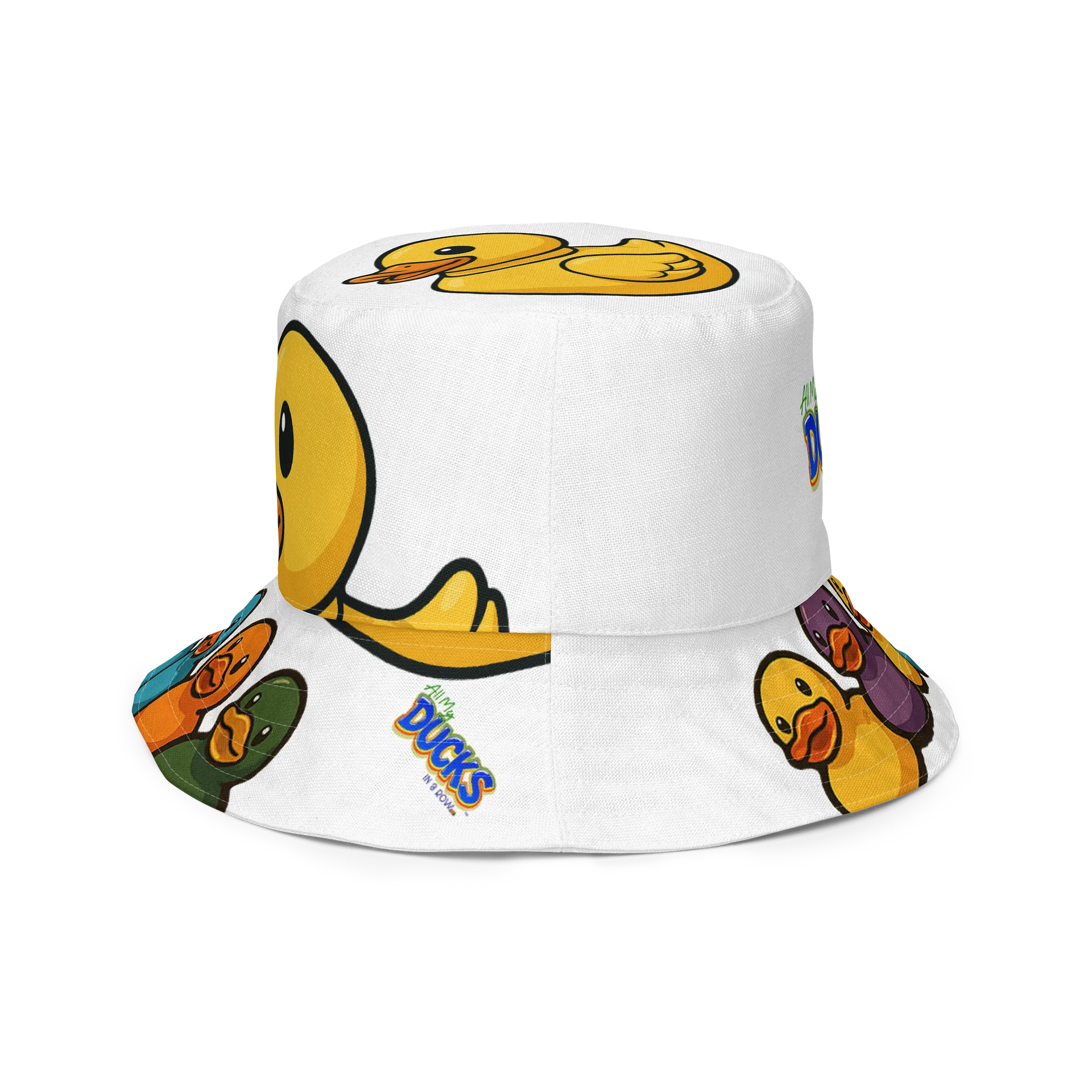 The Jeople™ Signature Series DUCKS in a ROW™ – "Duck, Duck... No Goose!" Reversible Bucket Hat product image (6)
