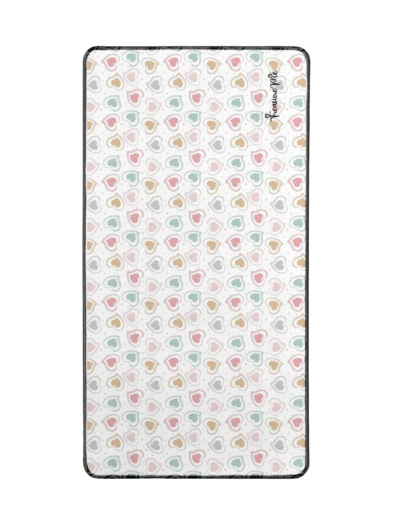 Colorful Pastel Hearts Desk Mat by Treasure Pie product image (2)