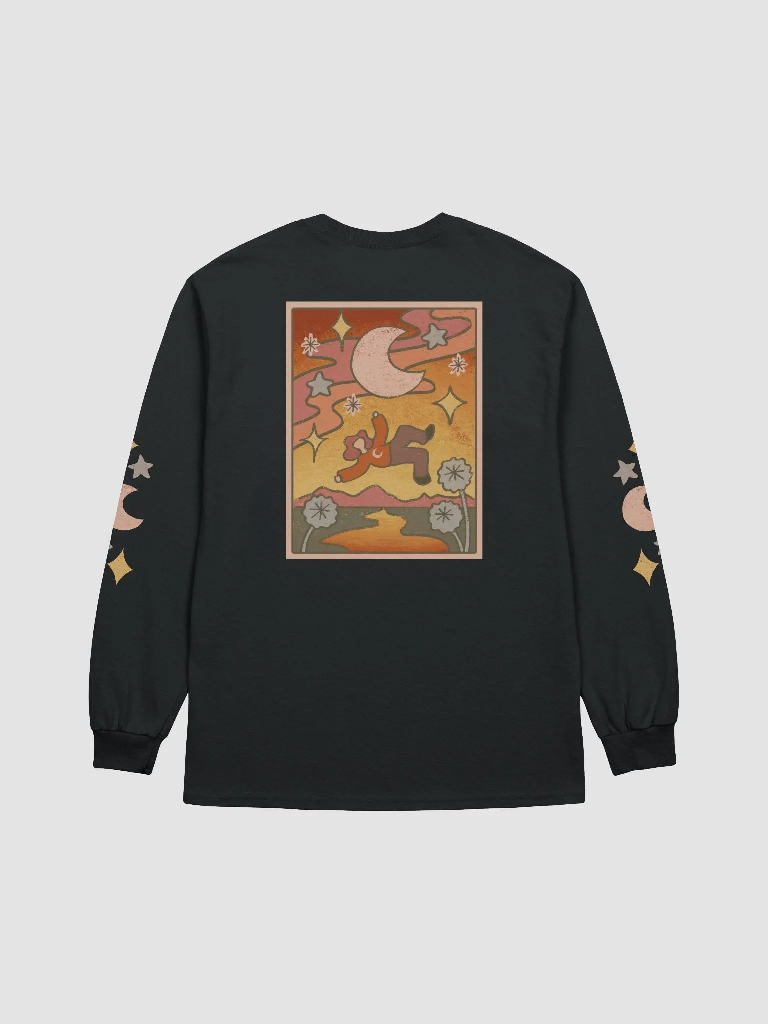 The Moon with Celestial Sleeves - Gildan Brand Long Sleeve Tee product image (13)