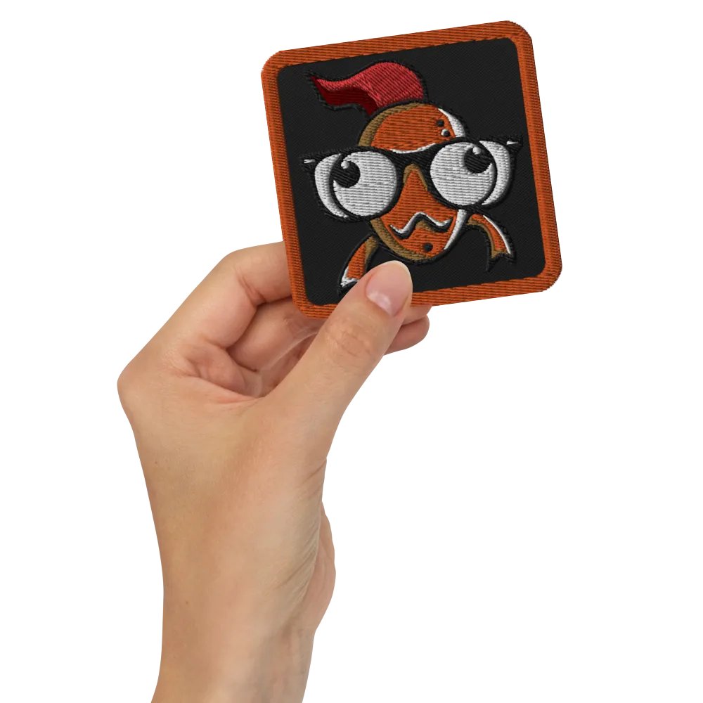 FEESH Logo Square Patch [orange border] product image (3)
