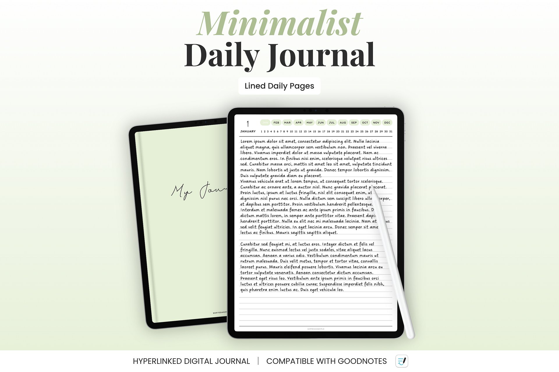 Digital Lined Journal - Green product image (1)