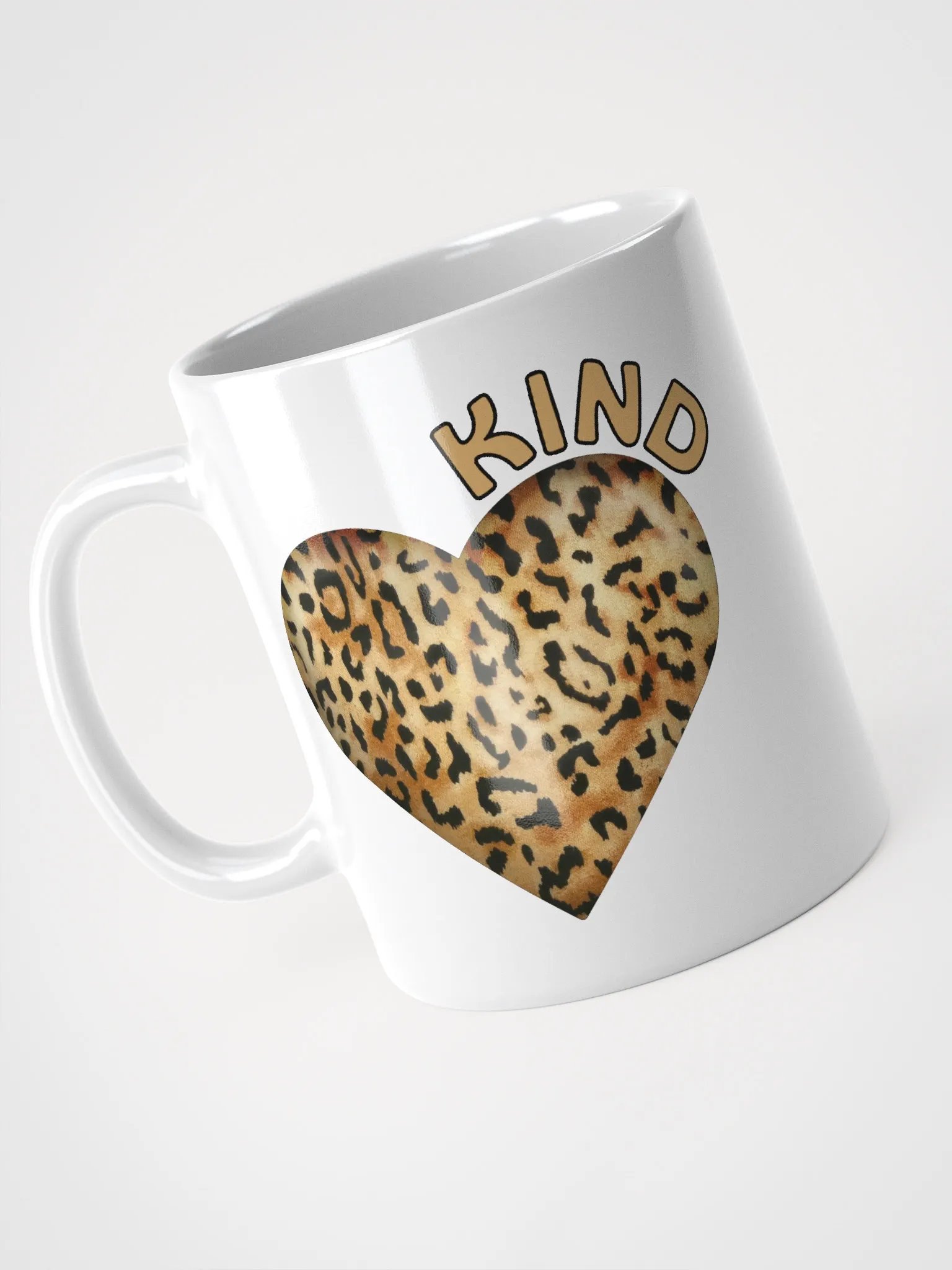 Leopard Skin Heart in Orange Gold - Mug product image (5)