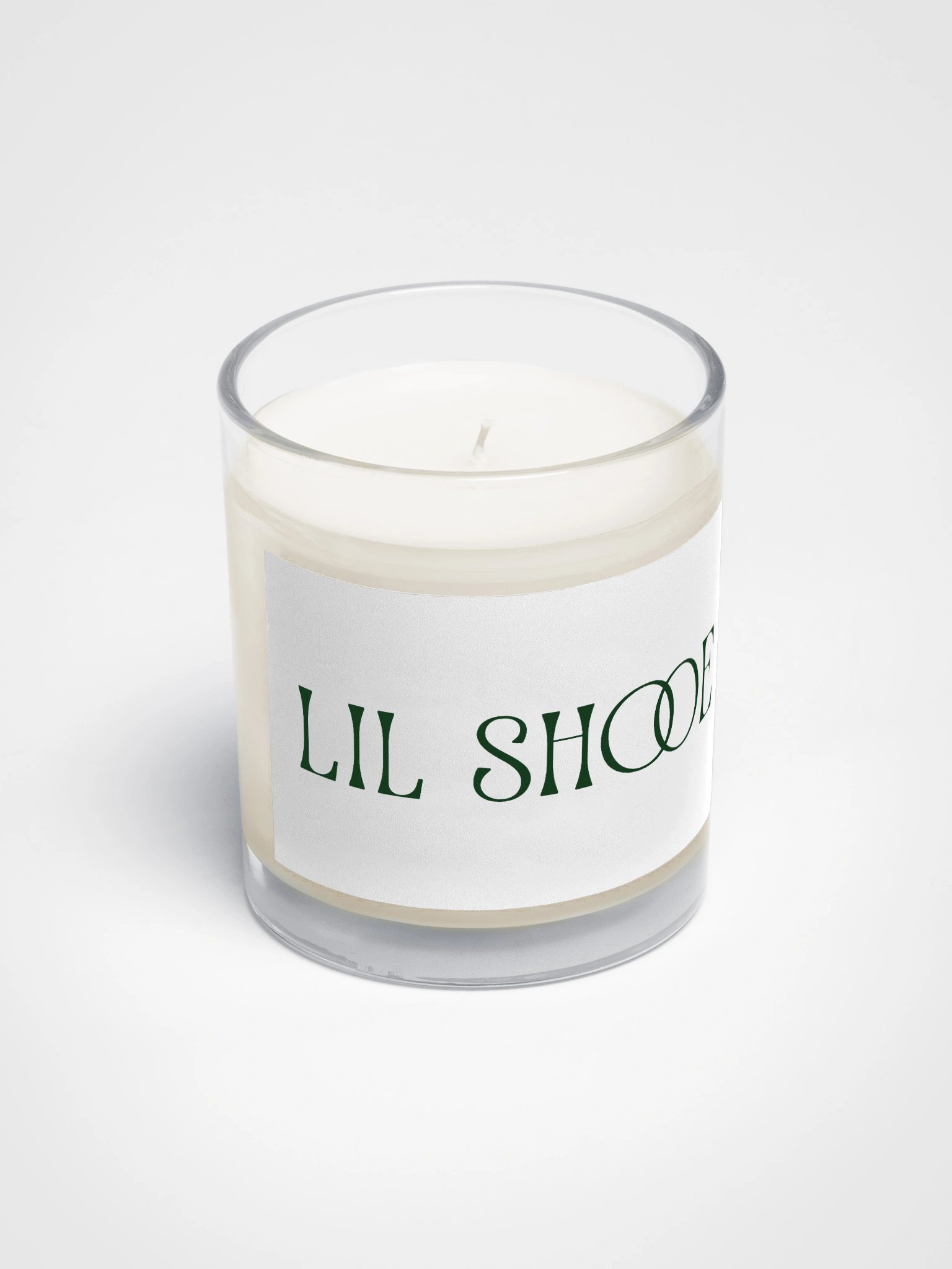 LIL SHOOE Dark Green Text Candle product image (2)