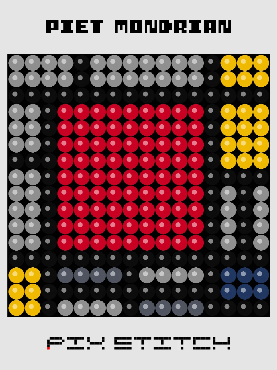 Piet Mondrian Pixel Art product image (1)