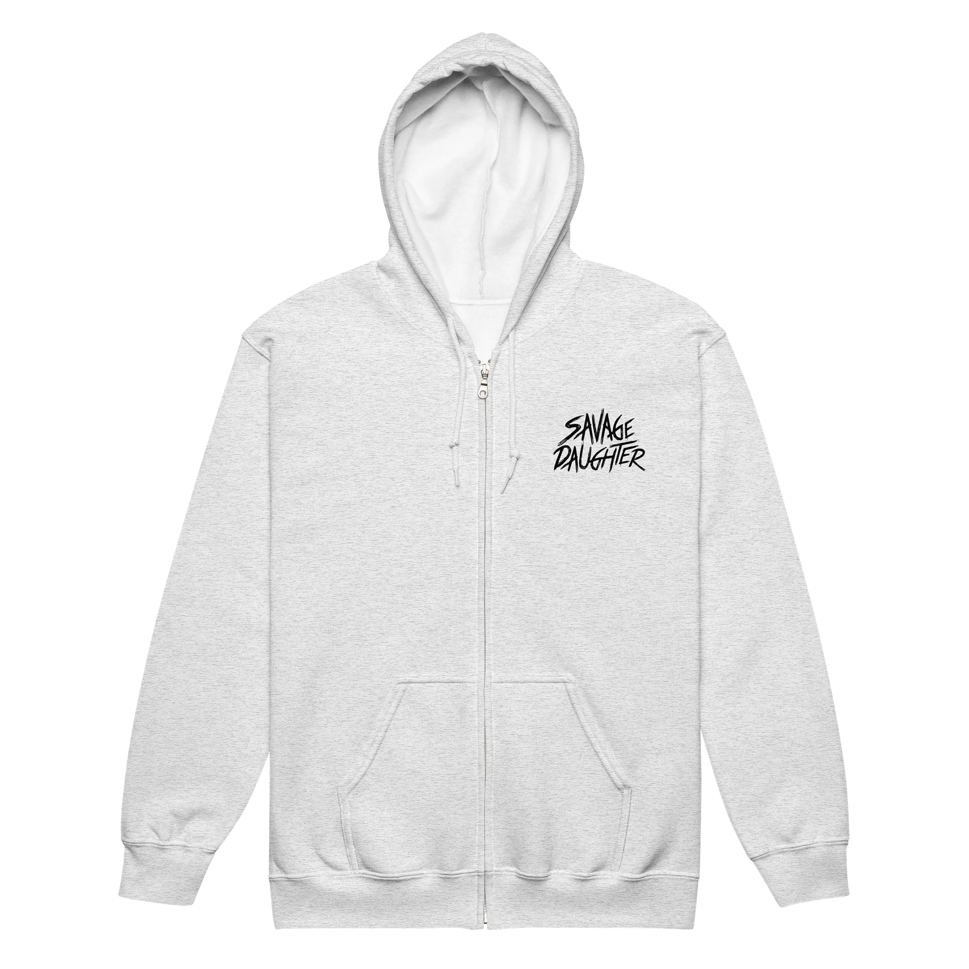 Savage Daughter Heavy Zip Hoodie (black print) product image (4)