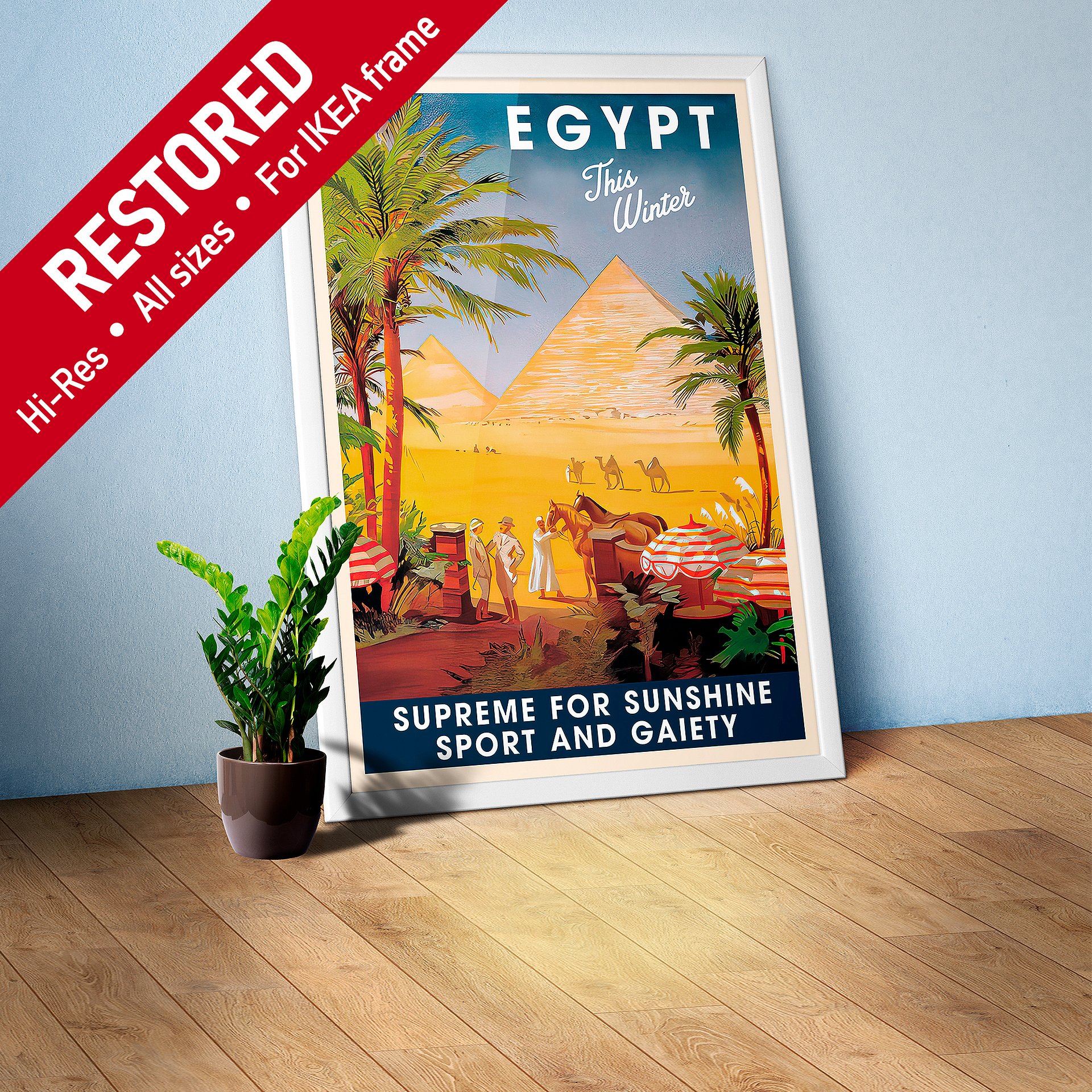 Egypt for Winter, 1930s — retro vintage travel poster product image (1)