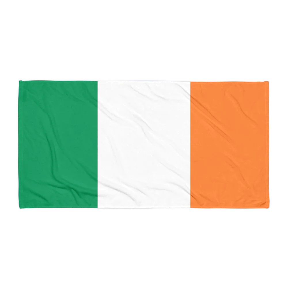"Ireland" Tricolor Beach Towel product image (1)