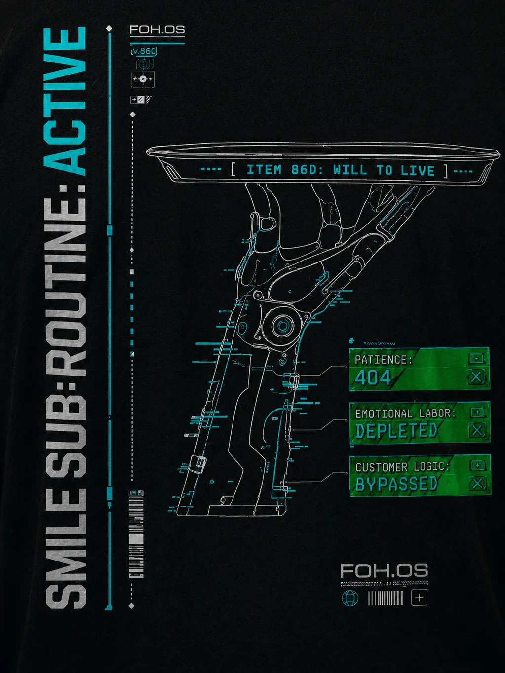 FOH.OS // Smile Sub-Routine Heavyweight Tee product image (2)