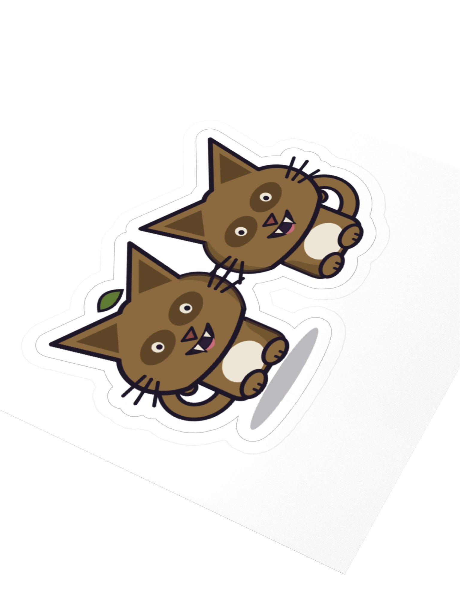 Tanuki Twins Zombie Cat Laptop Sticker product image (7)