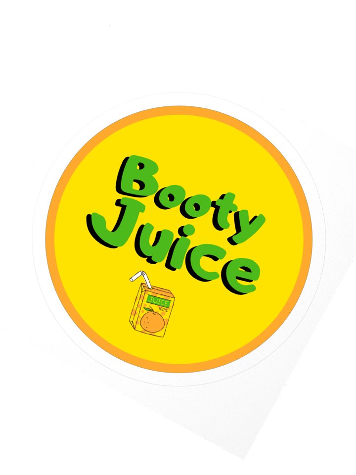 Booty Juice Yellow Circle Sticker product image (2)