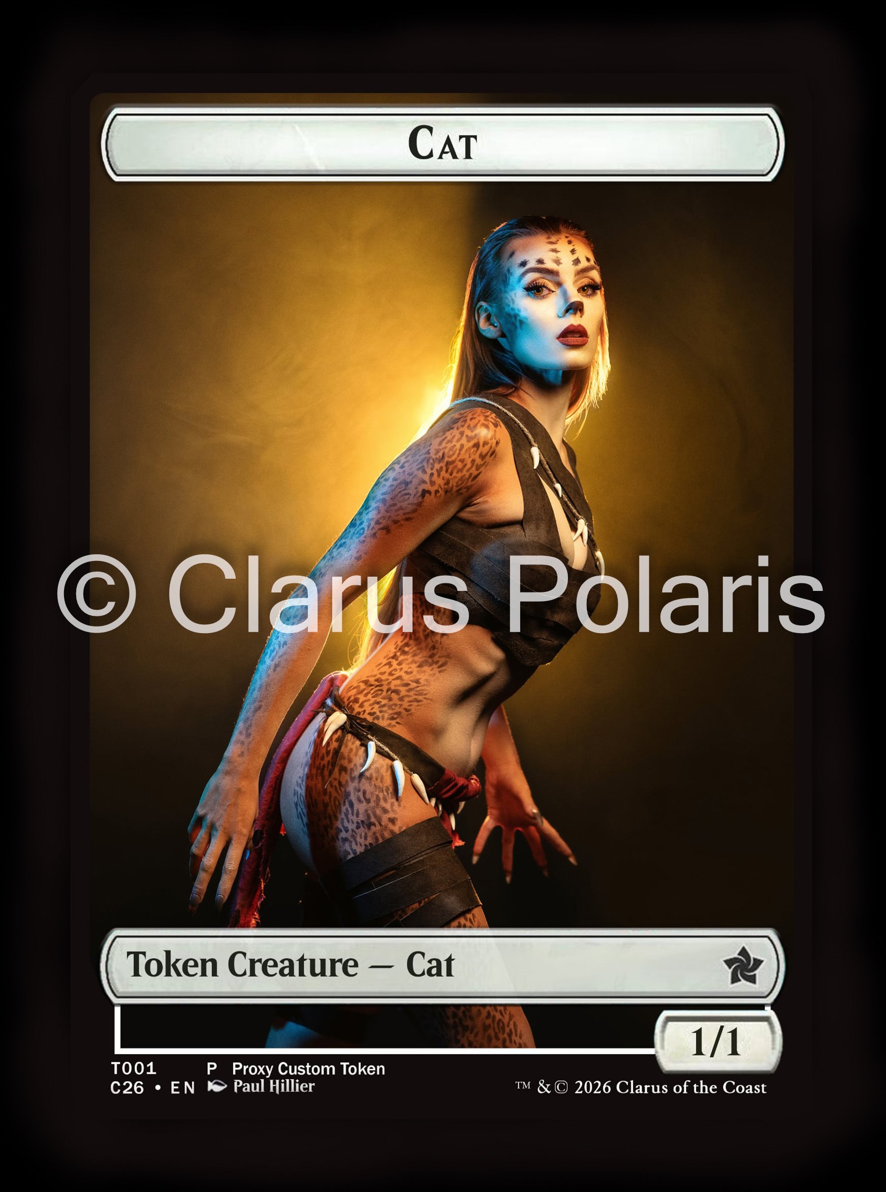 Magic Token Card ( Human Warrior & Cat ) product image (2)