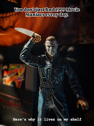 1999 McFarlane Movie Maniacs Michael Myers—pulled this from a Des Plaines thrift bin for basically nothing. No box, just pure...