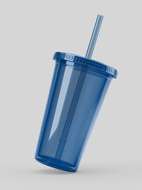 Photo showing Double Wall Clear Plastic Tumbler