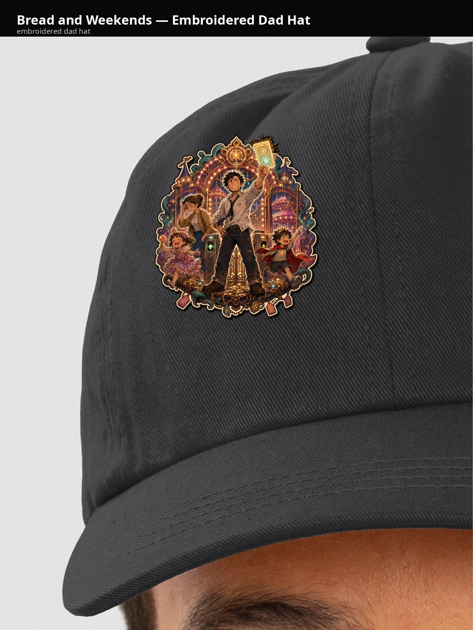 Bread and Weekends — Embroidered Dad Hat - klYsGA