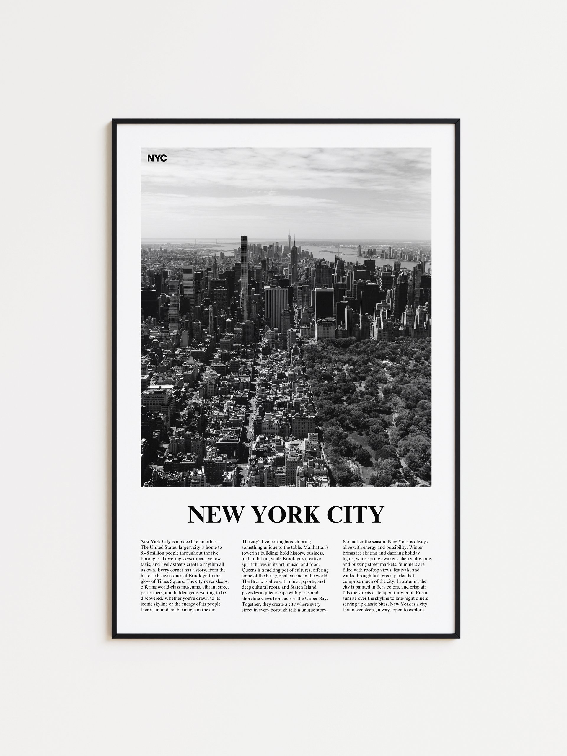 New York City 04 Newspaper Poster | Framed product image (1)