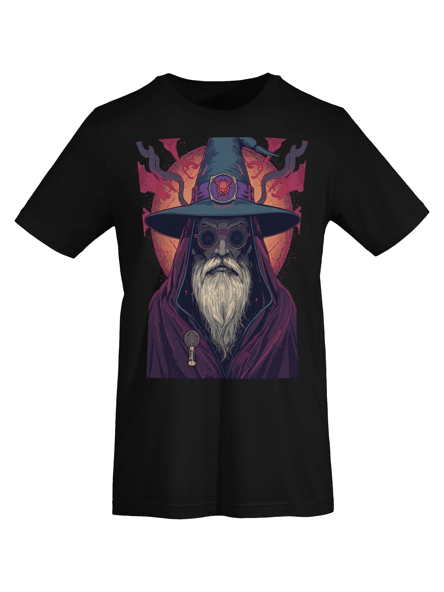 Retro Wizard Portrait Lightweight T-Shirt product image (4)