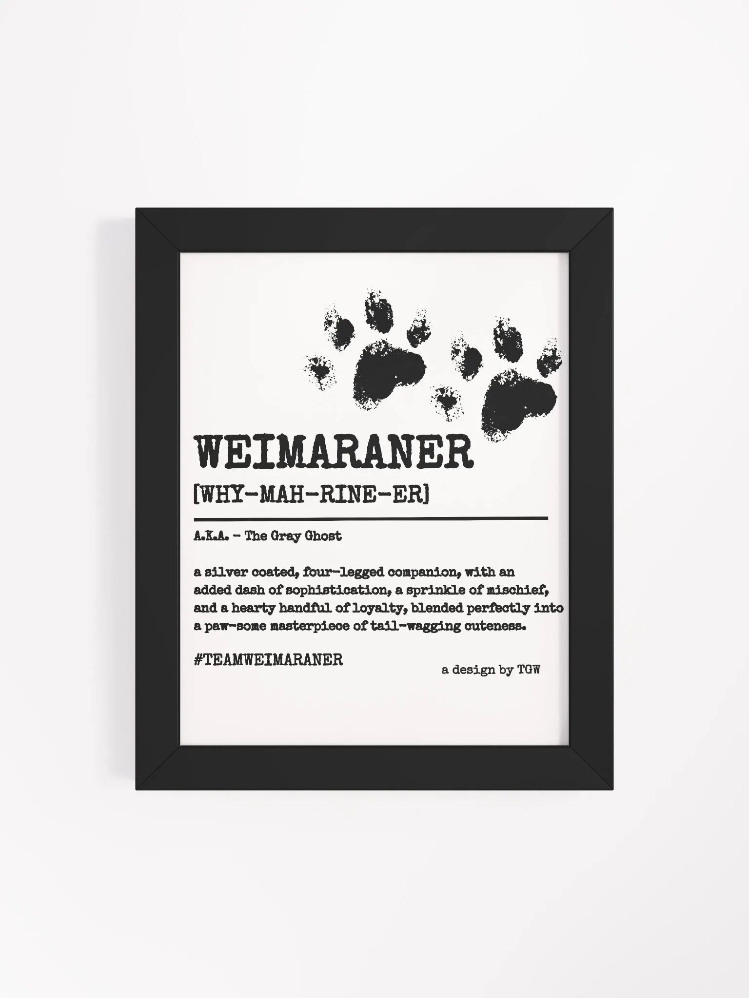 Definition of Weimaraner V2 - Framed Print product image (31)