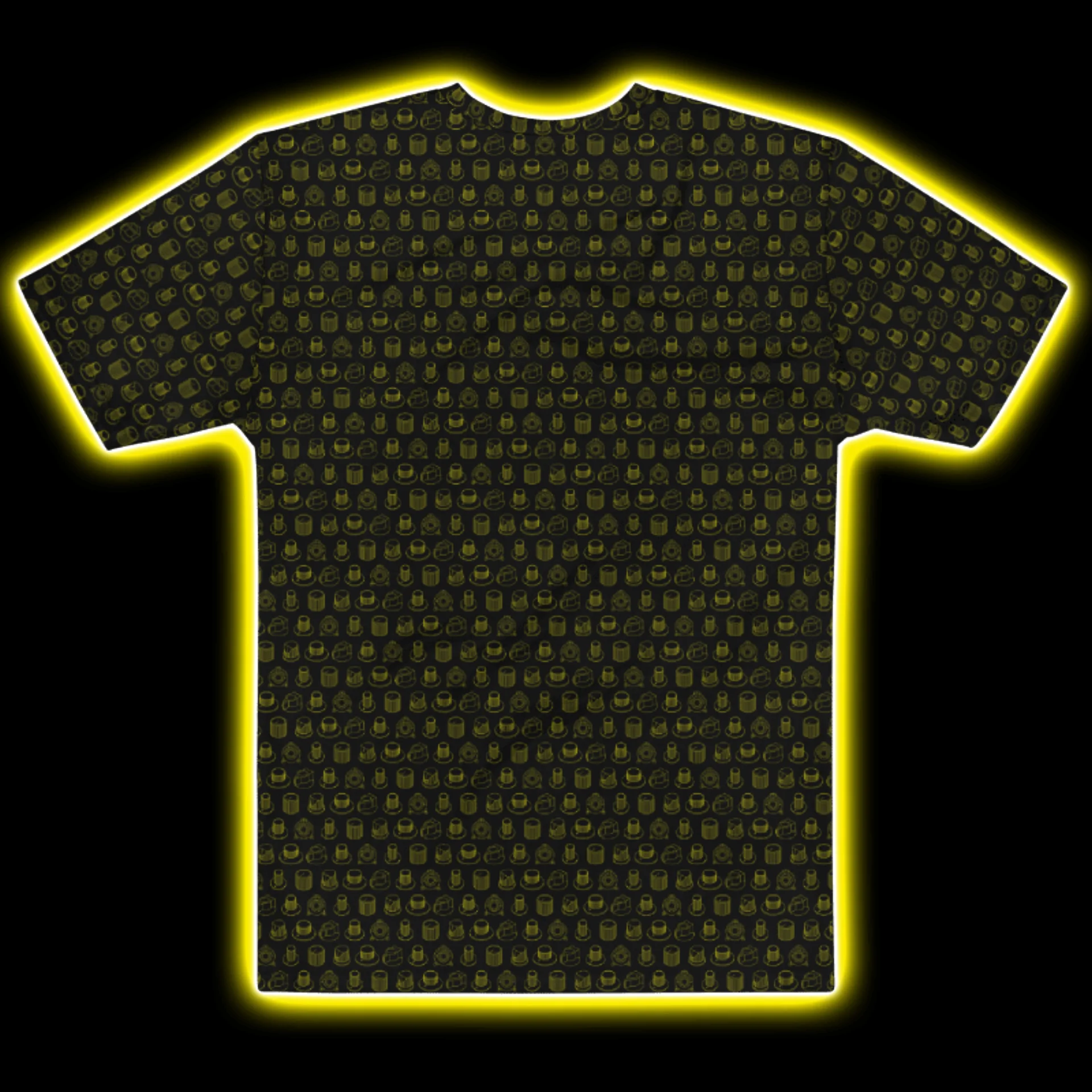 Synthesis Icons T-Shirt - (7 Iconic Synth Knobs) SOLAR product image (2)