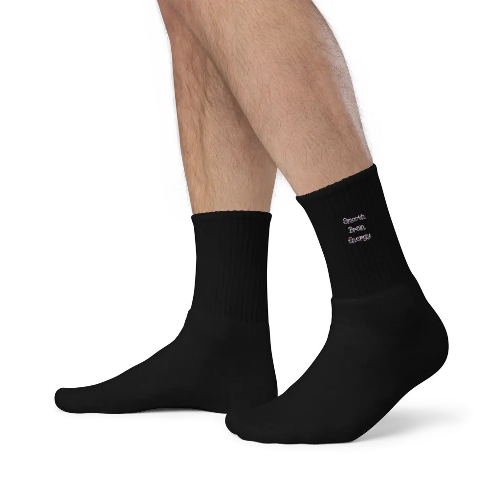 Smooth Brain Energy Embroidered Crew Socks product image (3)