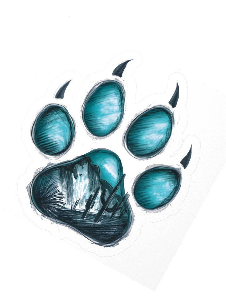 Desert Paw Print Kiss Cut Stickers product image (5)