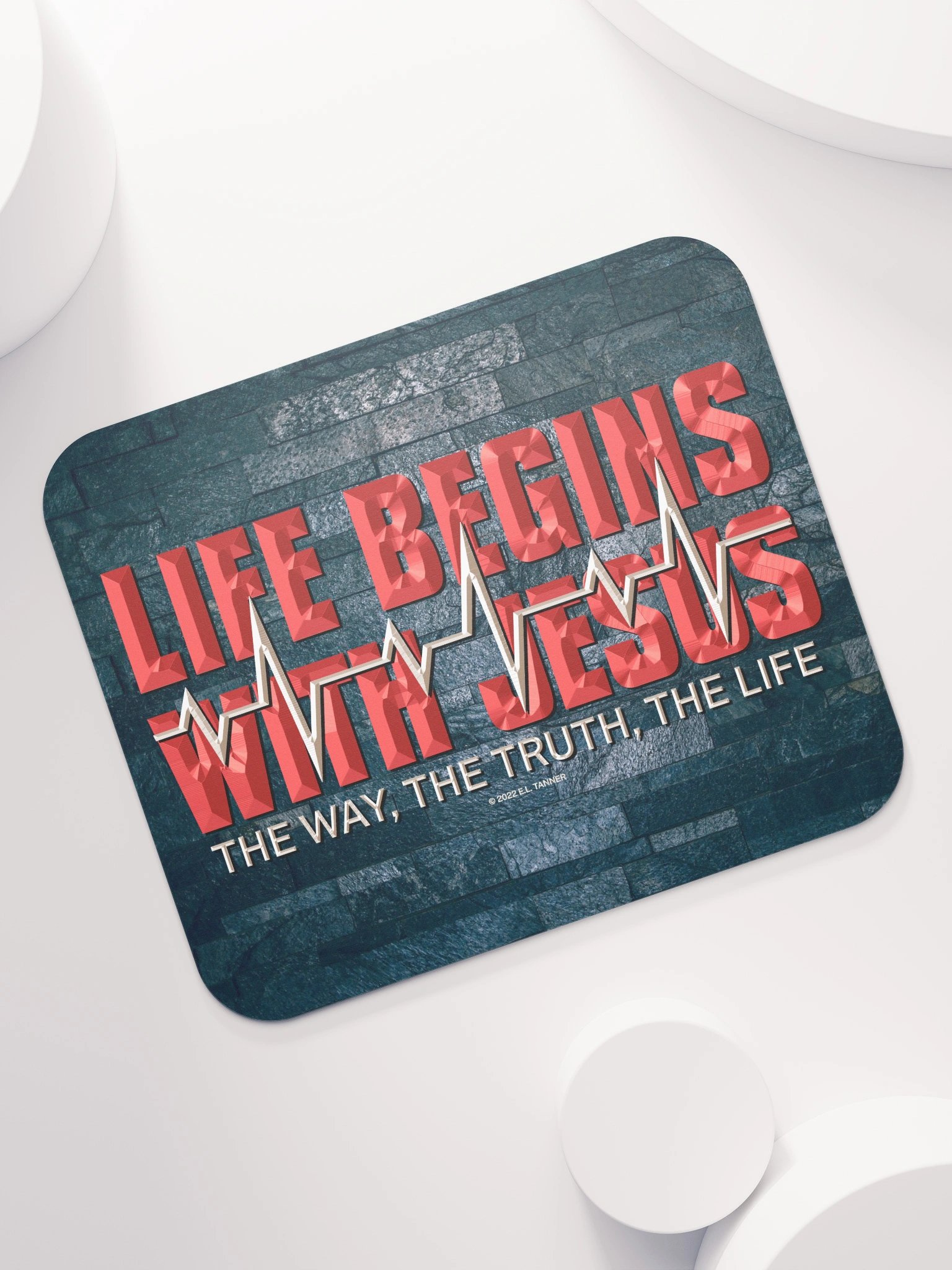 Life begins With Jesus, Blk Mouse Pad BV product image (7)