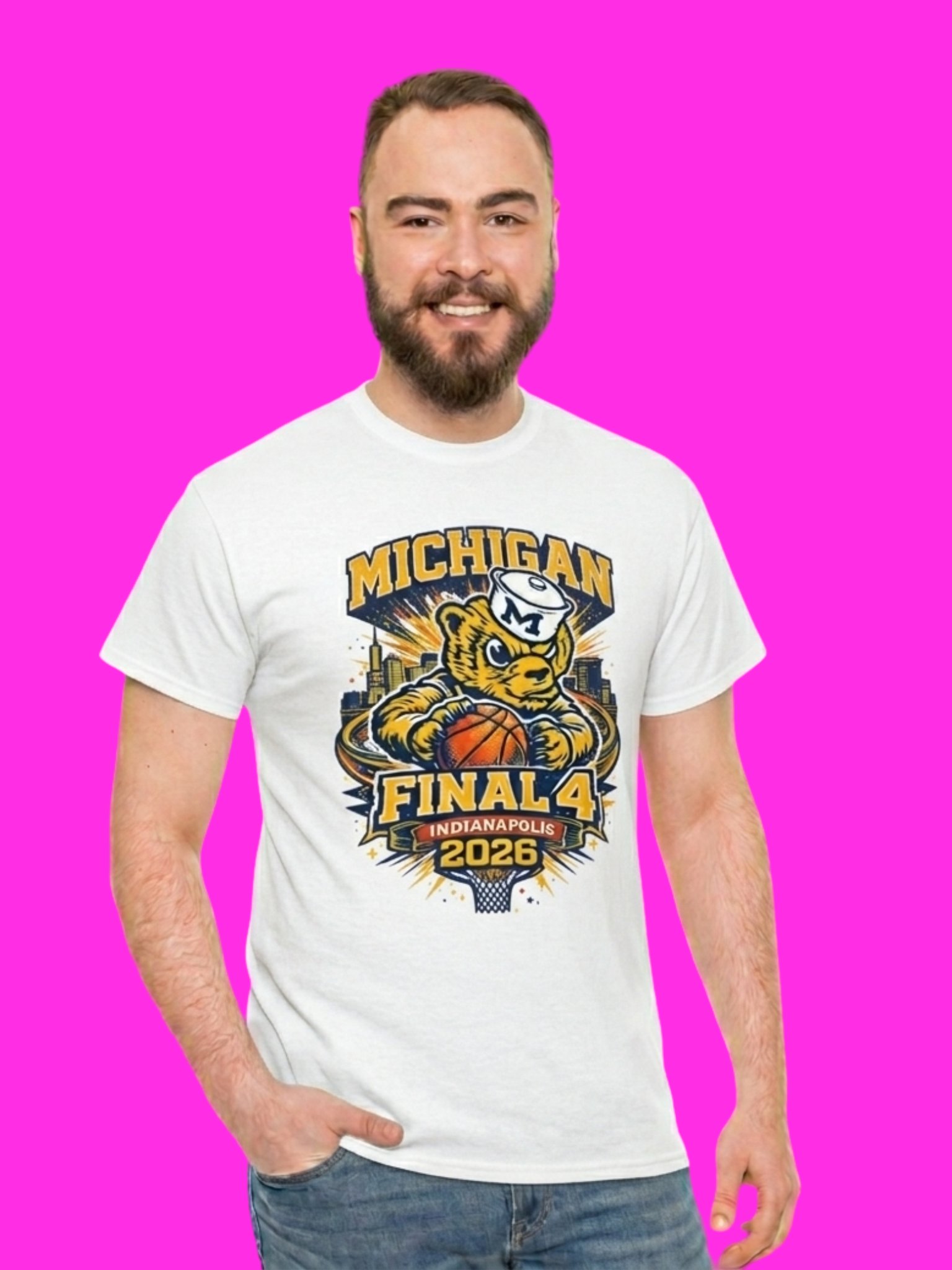 Michigan Wolverines 2026 Final Four Retro Vintage Shirt product image (1)