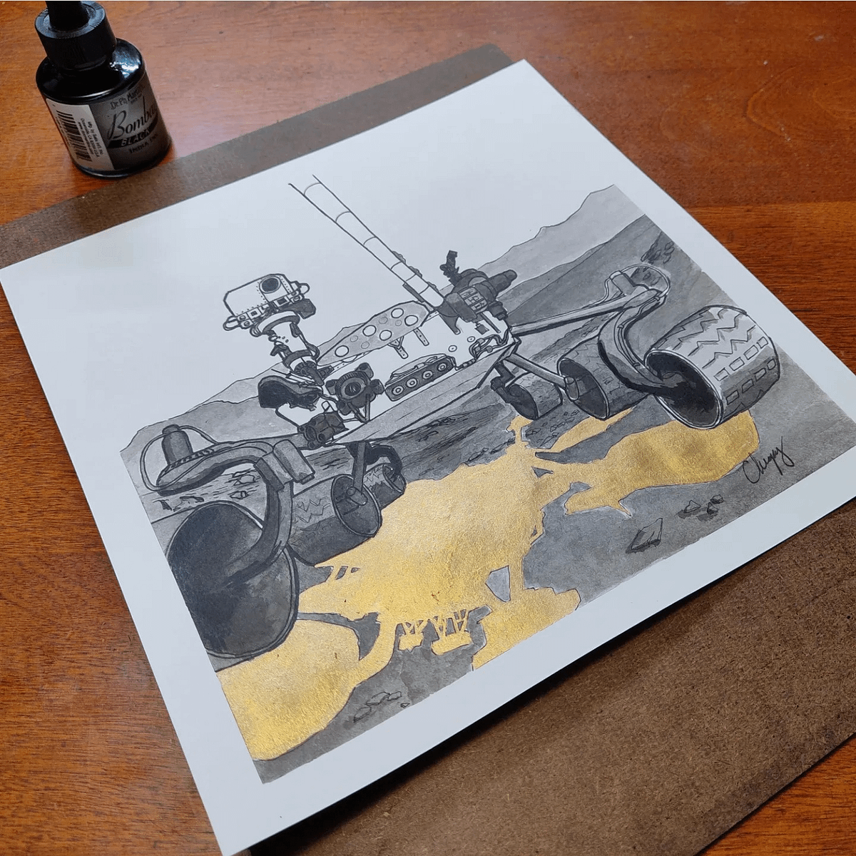 Mars Rover Drawing Kit Mars Rover - Original Drawing | Chumpy's Sketchbook