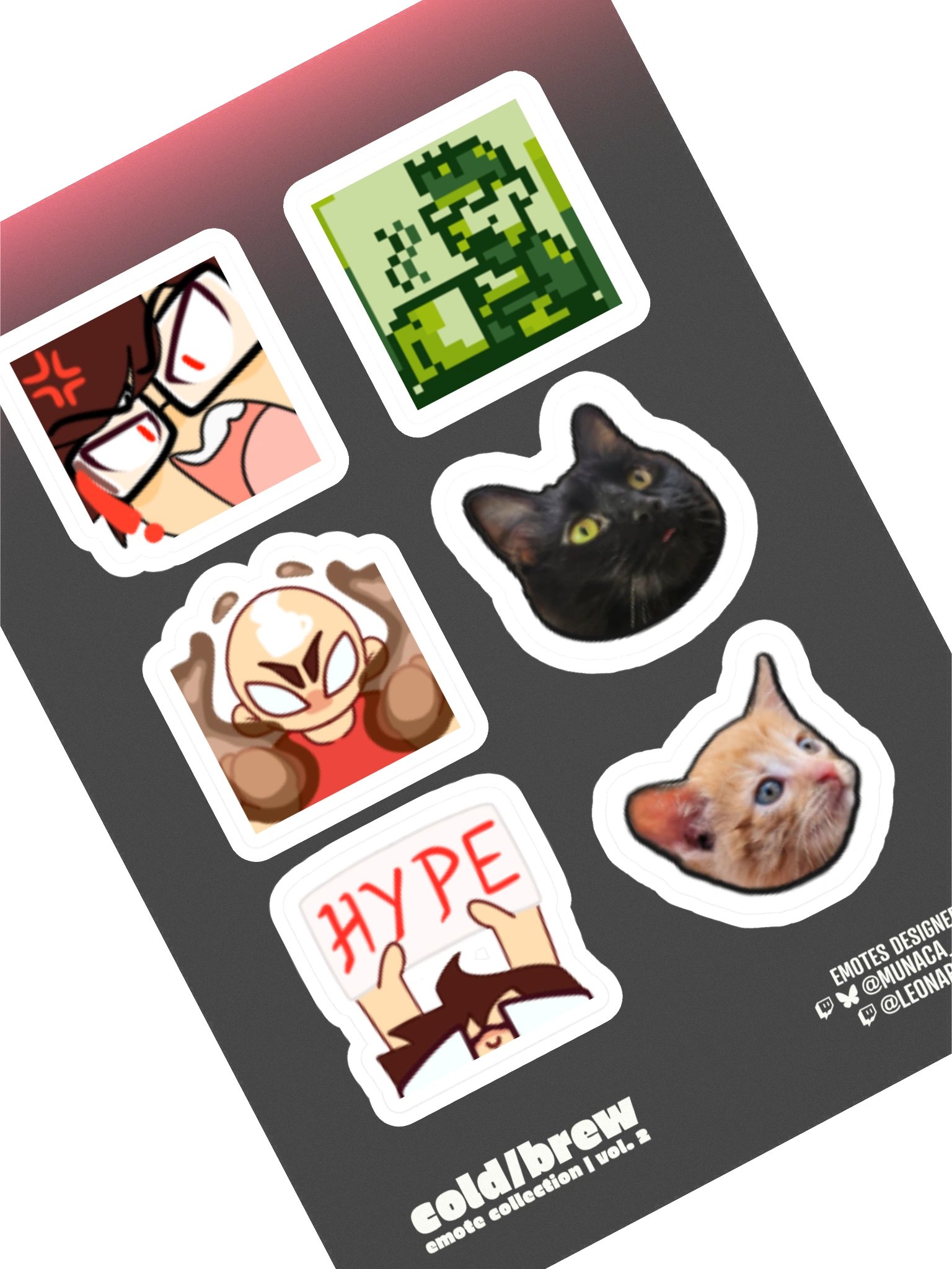 "Cold/Brew Emote Collection | Vol. 2" Sticker Sheet product image (1)