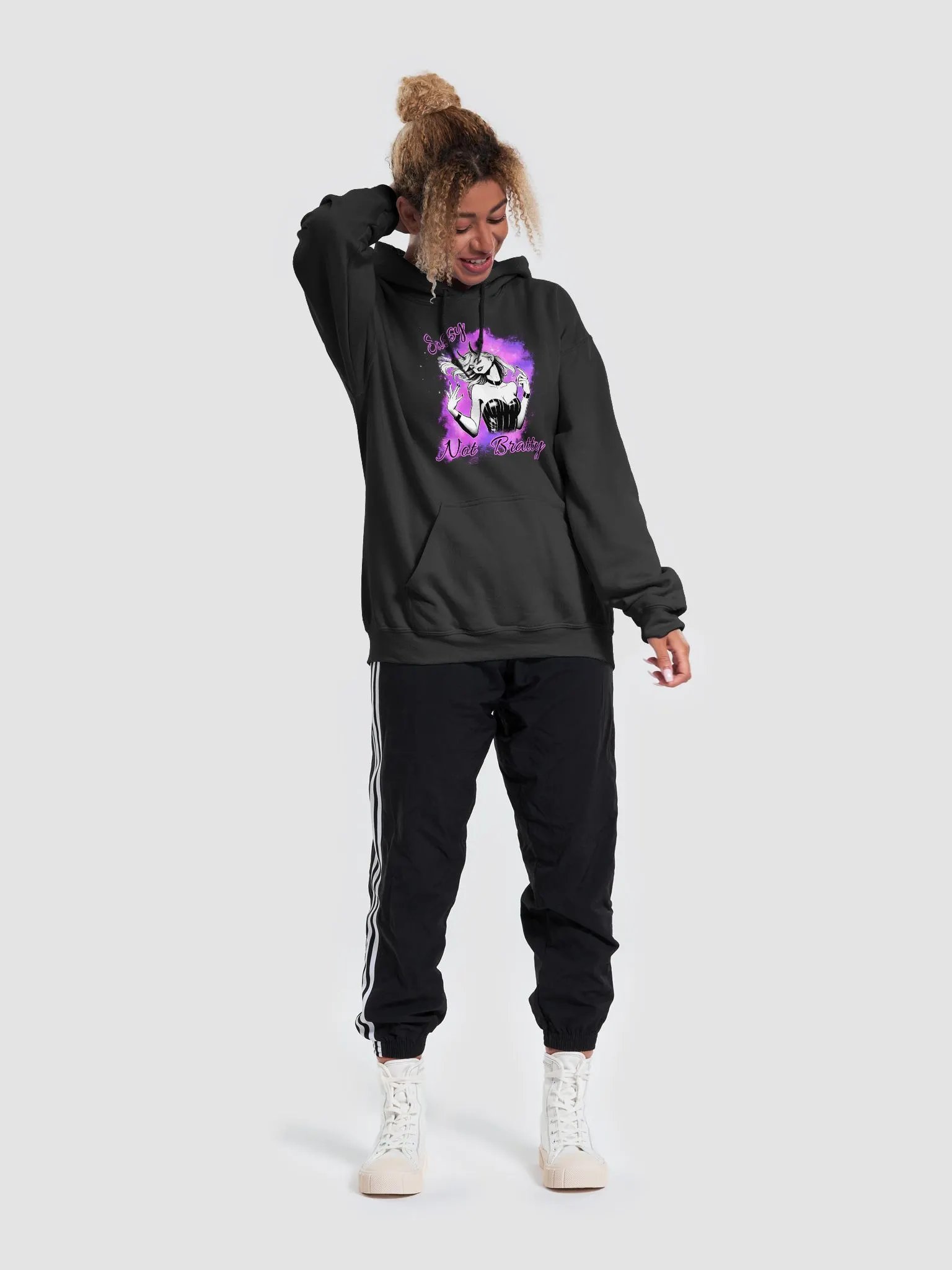 Sassy Not Bratty Hoodie - Black Lettering product image (2)