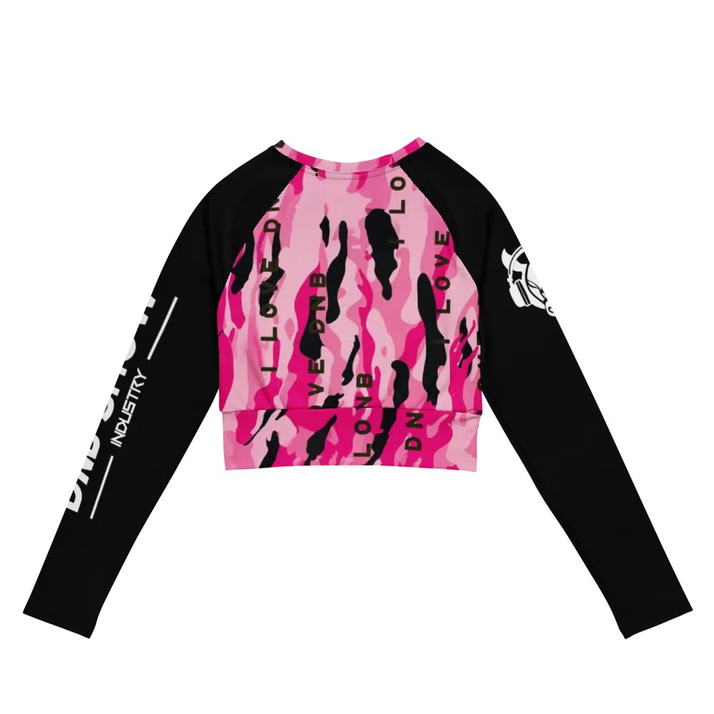 'I LOVE DNB' Pink Camo Crop Top product image (7)