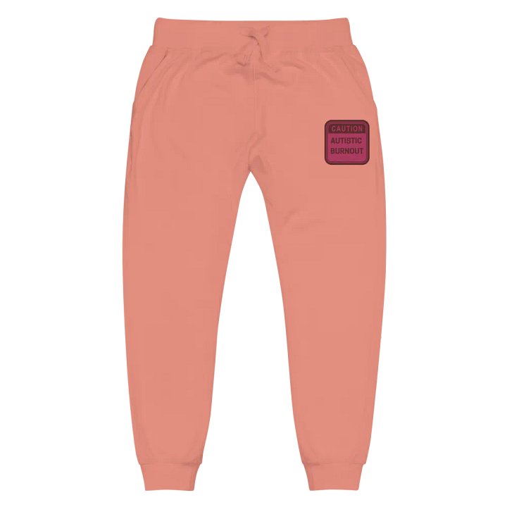 CAUTION: ASD BURNOUT (rose design) embroidered unisex joggers product image (6)