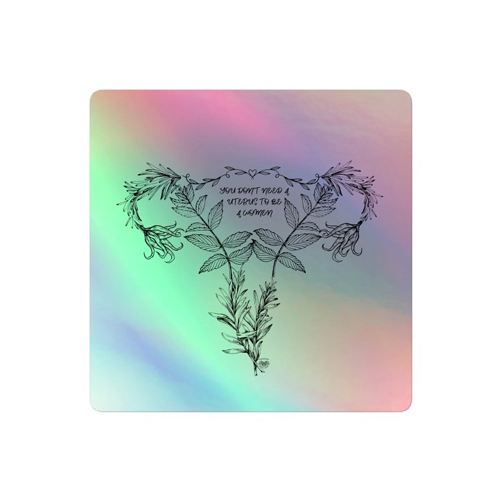 Empowerment Uterus Holographic Sticker Sheet product image (2)