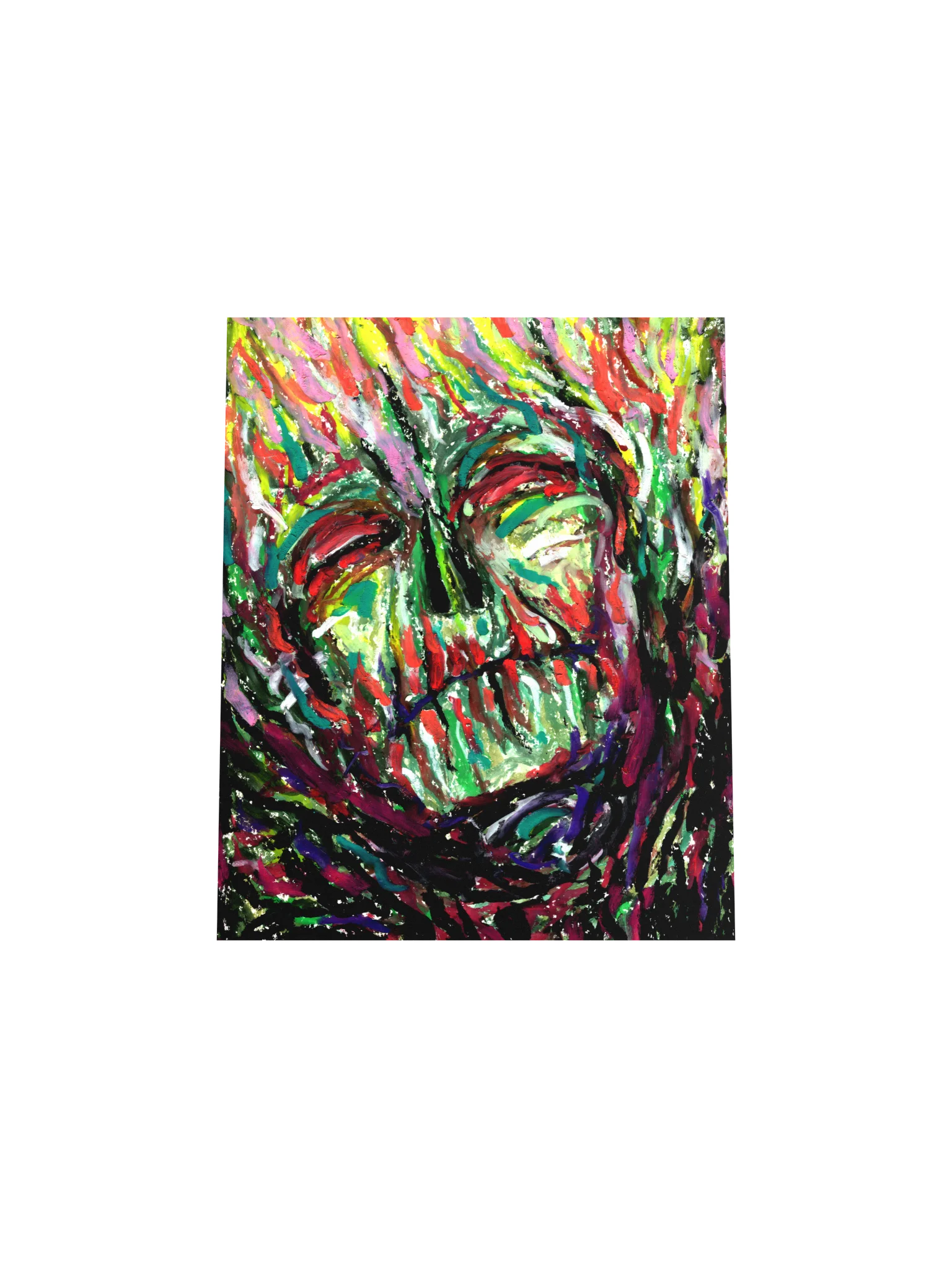 Burning Spirit Oil Pastel Artwork Print product image (6)