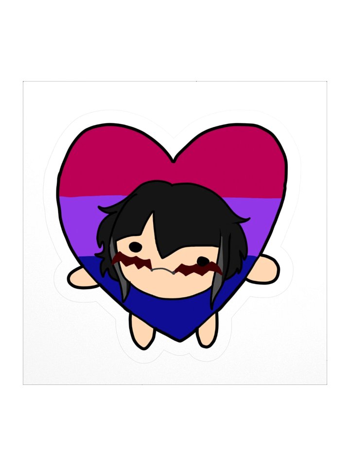 PeoVRC Bi Heart Pride Sticker product image (1)