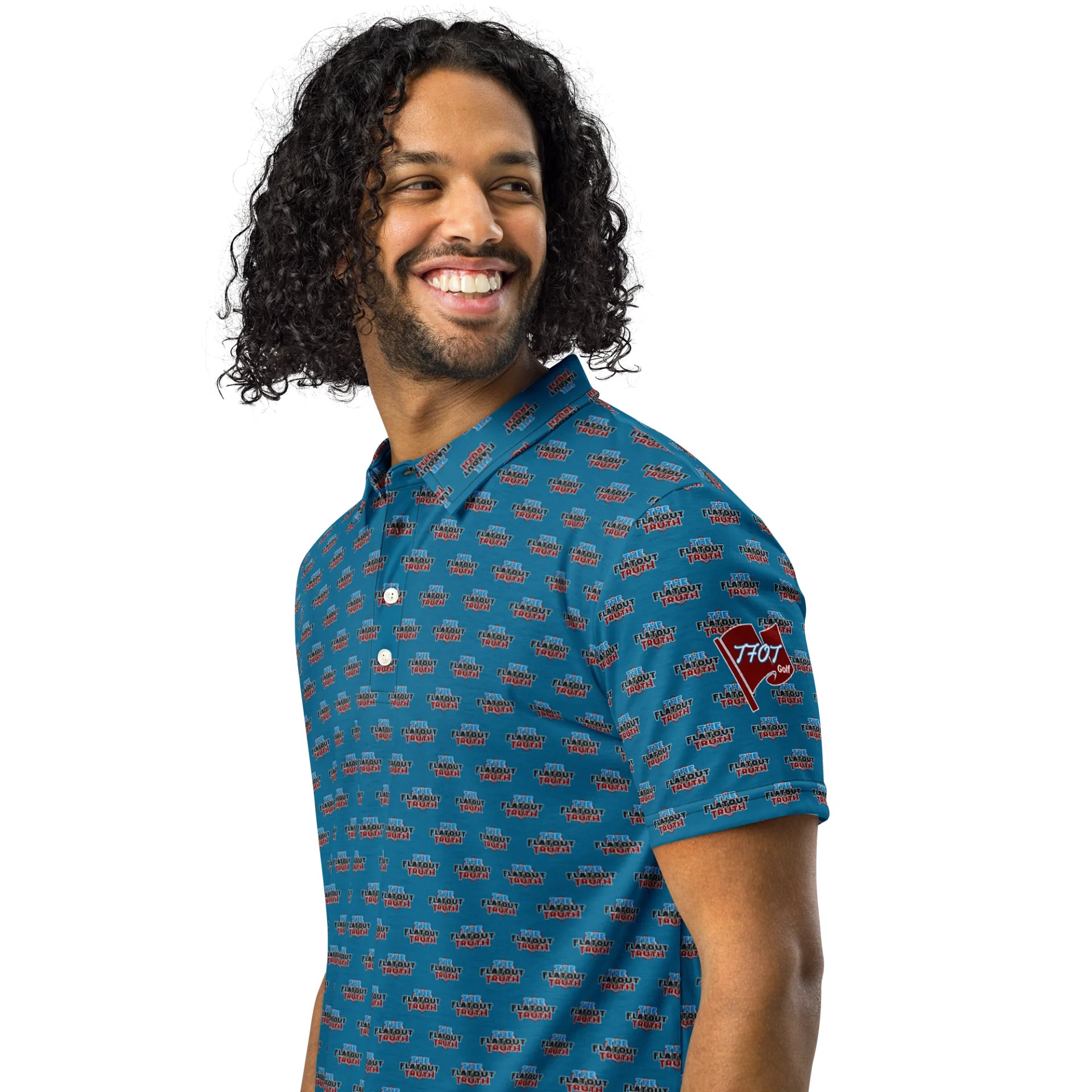 TFOT SlimFit Red HexaFusion Gray Polo Shirt product image (3)