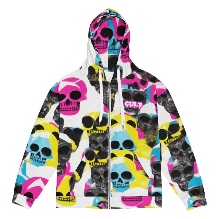 CULT SKULL ZIP UP HOODIE product image (1)