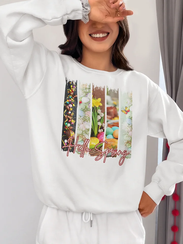Hello Spring, Easter Elements, Brush Stroke Gildan Sweatshirt product image (1)