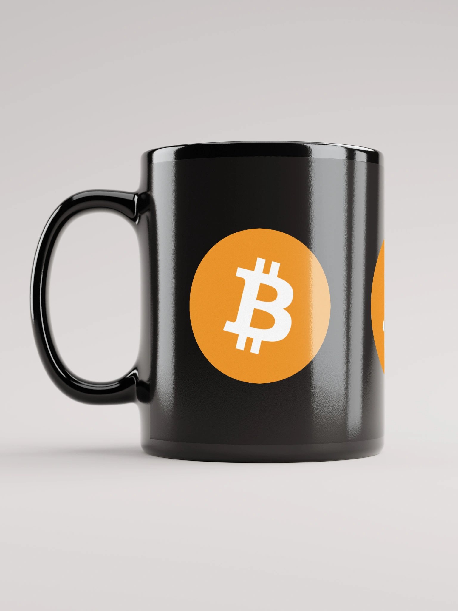 Bitcoin Logo Black Glossy Mug product image (12)