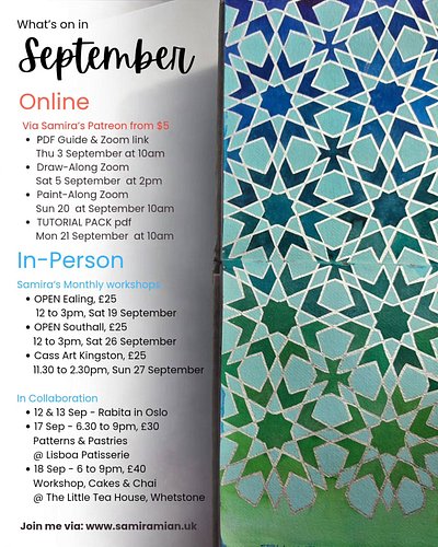 Welcome to September and this month's pattern #SMPSep26. For now I'm calling it a mysterious maghrebi fourfold as I dont know...