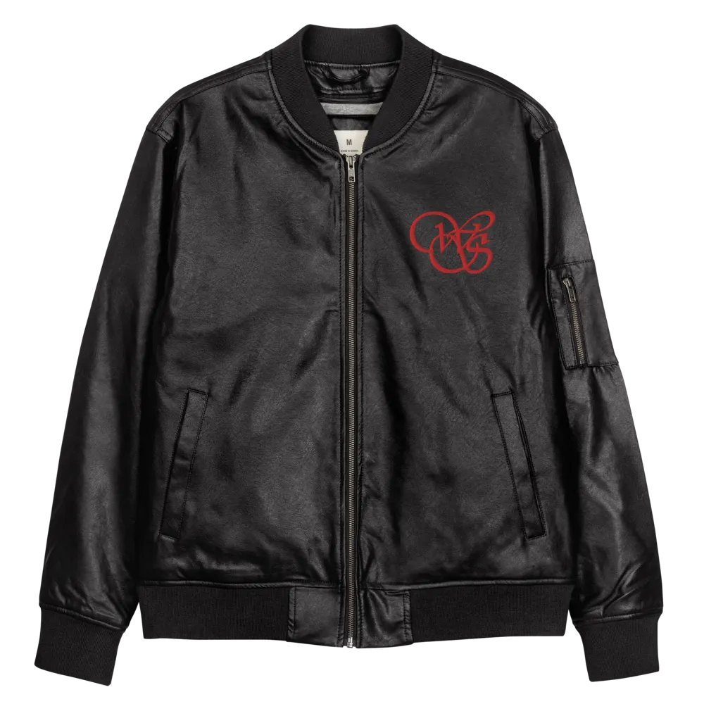 WS Faux Leather Bomber Jacket product image (12)