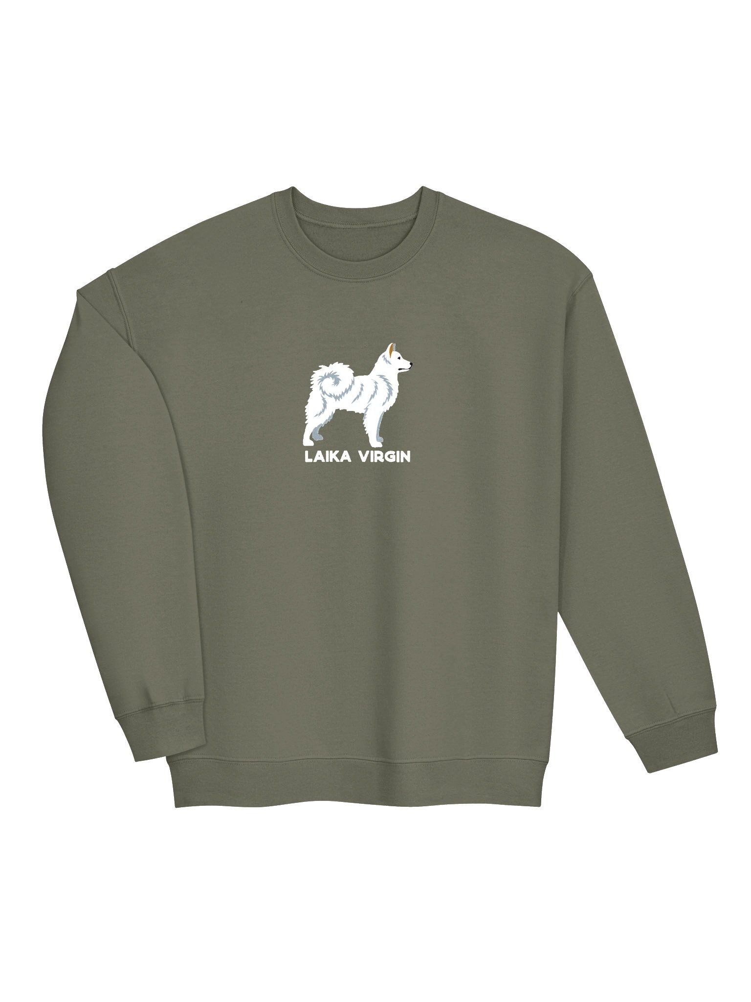 Laika Virgin Sweatshirt (Embroidered) of a Yakutian Laika(White) product image (6)