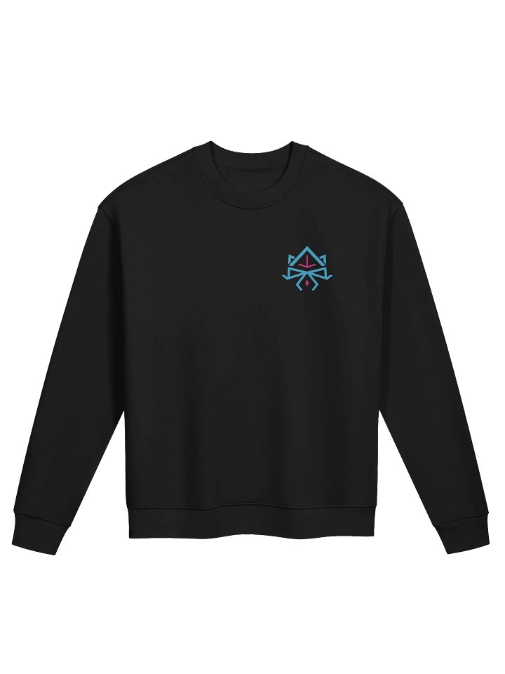 Arcadia Crewneck [Black; Blue Logo] product image (1)