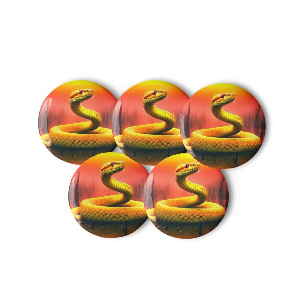 Sunset Serpent Pin Button Set product image (3)