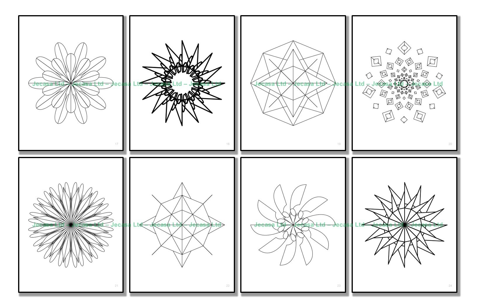 100 Geometric Mandala Coloring Pages | PDF | Digital File | Series GM2025 Vol. 2 product image (5)