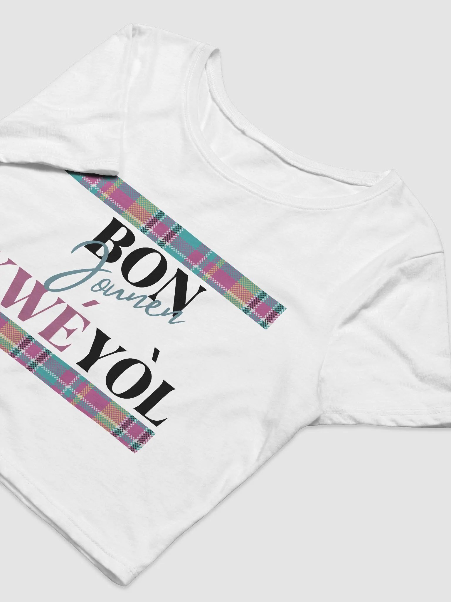 Kwéyòl Madras Paradise Crop Tee product image (17)