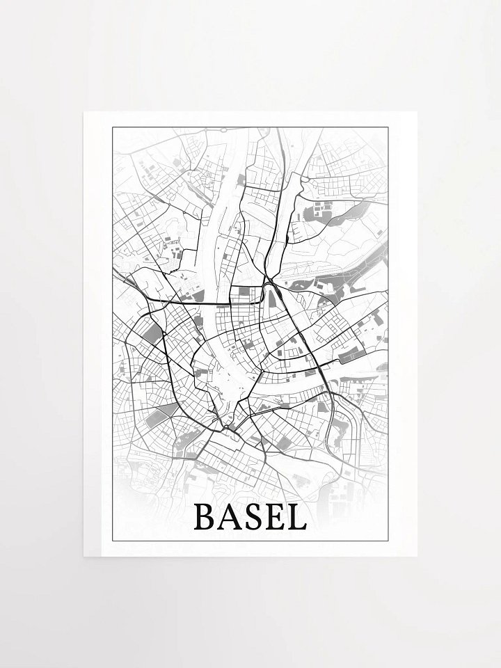Basel, Switzerland, city map print product image (1)